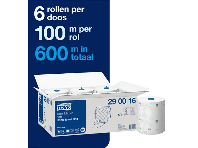Tork 290016 H1 Matic Handdoekrol Premium 2-laags Wit 100m 6 rollen