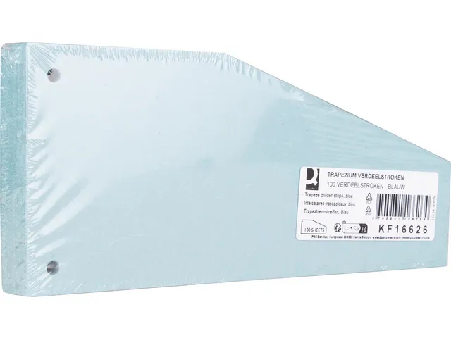 Trapezium 190g/m² karton 2-gaats verdeelstroken 100 stuks blauw