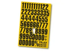 veldmagneet voor stelling,cijfers 0-9,DIN A4,H 43mm,magneetfolie