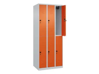 dubbeldekse locker,HxBxD 1850x750x500mm,3x2vak.,vak B 250mm - 2