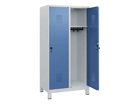 schoollocker,HxBxD 1630x800x500mm,2vak,vak B 400mm,draaigrendel,voeten