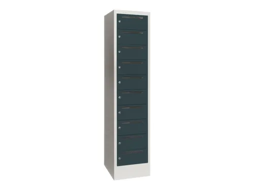 Postsorteerkast 1850x430x500mm 10 Vakken Ral7035 Front Ral7016