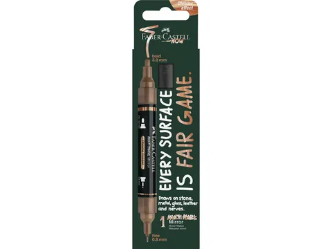 Chrome marker Faber-Castell Multimark 552 chroom copper op blister