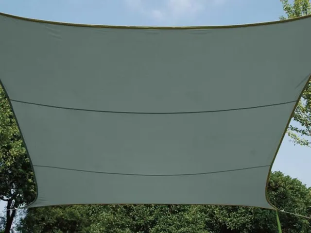 Zonnezeil Vierkant 5x5m Groengrijs