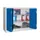 Vouwdeurkast 1000x1200x600mm 2legborden Verzinkt Ral7035 Front Ral5010