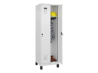 locker,HxBxD 1950x600x500mm,2vak,vak B 300mm,draaigrendel,voeten - 1