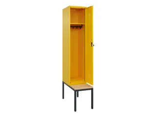 locker met bank,HxBxD 2120x400x815mm,1vak,vak B 400mm,draaigrendel - 2