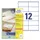 Etiket Avery Zweckform LR3424 105x48mm recycled Wit 1200 stuks