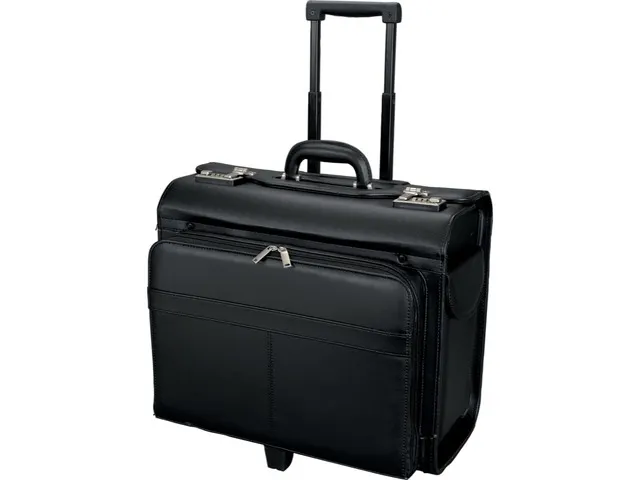 Pilotenkoffer Alassio 42x45x26 cm san remo zwart kunstleer