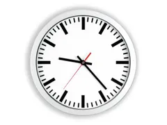 Stationsklok Abs-Kunststof Radiogestuurd Ø30cm Zilver Gelakt streep