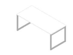 bureau,HxBxD 730x1800x800mm,blad wit,sledeframe aluminium