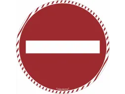 markeersymbool,symbool/tekst: "Doorgang verboden",Ø 240mm,rood