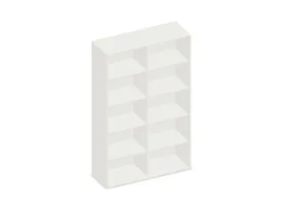 kantoorstelling,HxBxD 1920x1200x430mm,4xhouten vloer,decor romp wit - 3