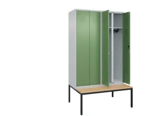 locker voor scheiding van kleding,HxBxD 2120x1200x815mm,4vak - 2
