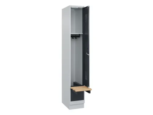 locker met bank,HxBxD 1950x300x815mm,1vak,vak B 300mm,cilinderslot
