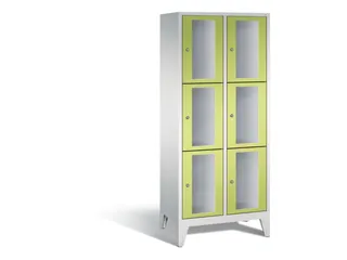 lockerkast 1850x810x500mm 2x3 vakken Cilinderslot Poten, RDS1108060 - 2