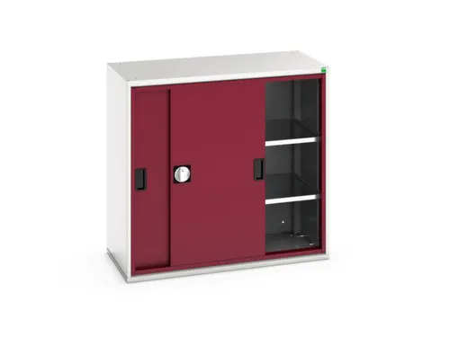 werkplaatskast 1000x1050x550mm 2xStalen bodem RAL7035 front RAL3004