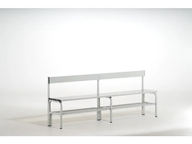 omkleedbank,HxLxD 770x1500x375mm,alu. lijsten,frame staal RAL7035