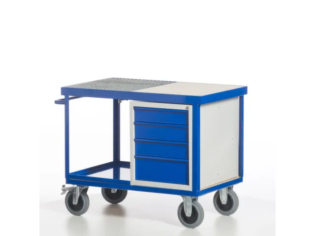 chariot-armoire,force 600kg,2plateau(x),plateau Lxl 1150x700mm