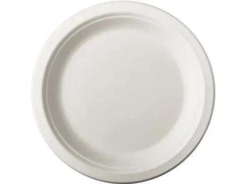 Papstar "Pure" Borden van suikerriet Rond 18cm Wit 50 stuks