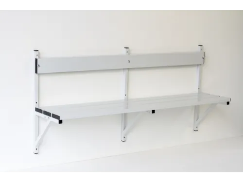 wandbank HxLxD 710x1500x360mm aluminium lijsten frame RVS