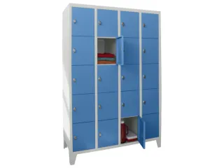 lockerkast,HxBxD 1850x1200x500mm,4x5vakken,RAL7035,front RAL5012 - 2