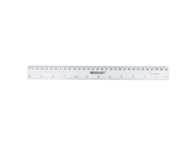 liniaal Westcott 30cm kunststof cm/inch verdeling