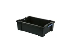 Ondiepe opbergbox zwart SM en PM werkwagen