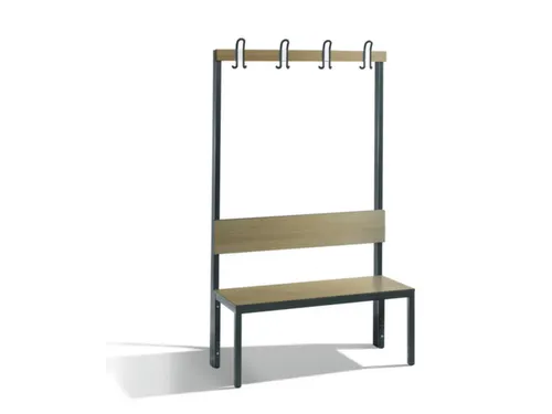 omkleedbank,HxLxD 1710x1000x407mm,HPL eiken-sereno,frame staal RAL7021