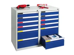 ladekast HxBxD 900x1000x500mm 12laden zware lasten RAL7035 RAL5010