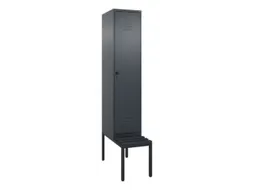 locker met bank,HxBxD 2120x400x815mm,1vak,vak B 400mm,draaigrendel