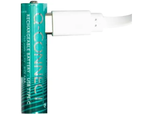 Q-CONNECT USB-C herlaadbare batterijen AAA, blister van 4 stuks