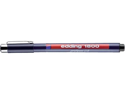 Fineliner edding 1800 zwart 0.5mm
