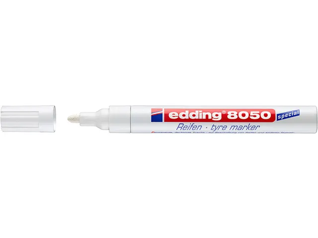 Viltstift edding 8050 Banden rond 2-4mm wit
