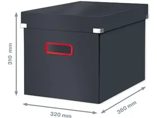 Cosy Click & Store kubus grote opbergdoos grijs 80% gerecycled karton - 3