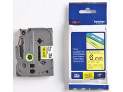 Tze Tape Voor P-touch 6mm, Zwart Op Geel