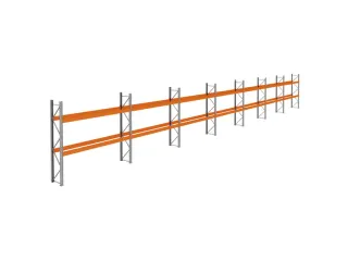palletstelling,basis+6xaanbouw,HxBxD 3360x26000x750mm,vakl. 3400kg - 1