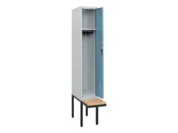 locker met bank,HxBxD 1950x300x815mm,1vak,vak B 300mm,cilinderslot