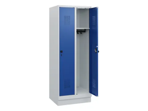 schoollocker,HxBxD 1630x600x500mm,2vak,vak B 300mm,draaigrendel,sokkel