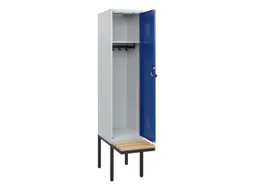 locker met bank,HxBxD 1950x400x815mm,1vak,vak B 400mm,draaigrendel