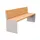 zitbank,B 1800mm,3latten,hout-zitting licht eikenhout,zitting H 450mm