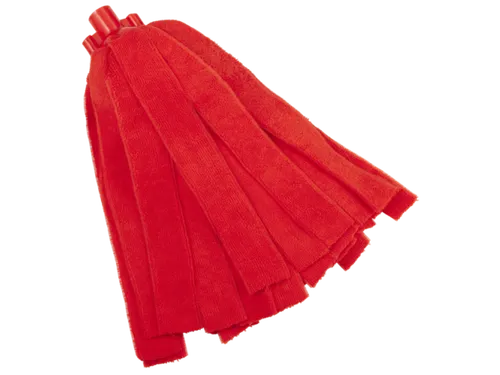 Vikan Microfibre draadmop microvezel stroken schroefdraad Rood