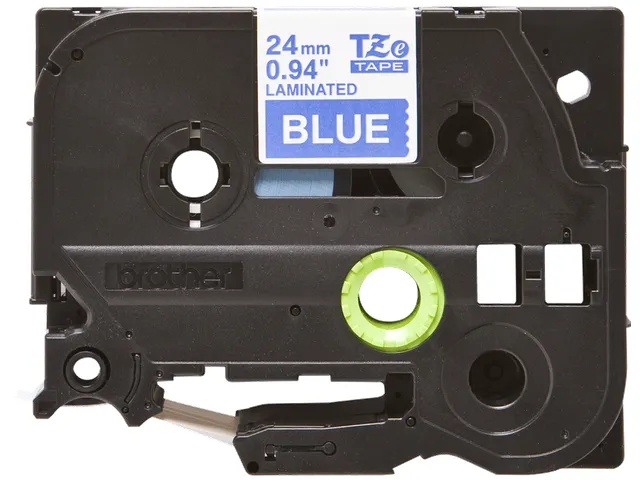 Brother TZe-555 labeltape wit op blauw – breedte 24 mm