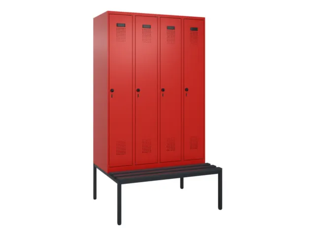 armoire vestiaire avec banc noir et blanc,HxlxP 2120x1200x815mm