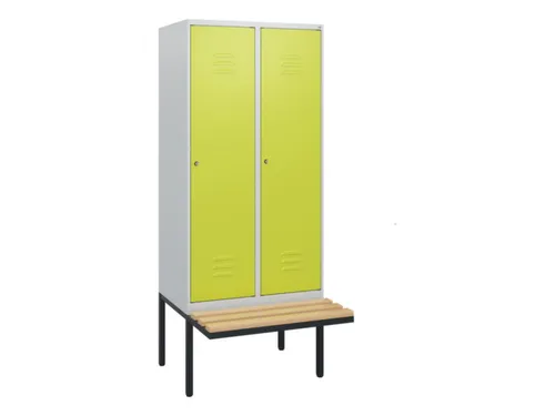 locker met bank,HxBxD 1950x800x815mm,2vak,vak B 400mm,cil.-slot