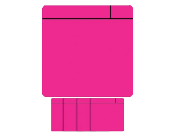 Magneet scrum 75x75mm roze 5 stuks