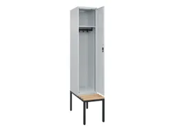 locker met bank,HxBxD 2120x400x815mm,1vak,vak B 400mm,cilinderslot