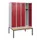locker met bank,HxBxD 1950x1200x815mm,4vak,vak B 300mm,draaigrendel