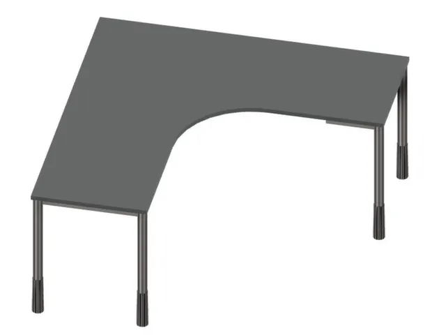bureau à retour à hauteur réglable,MS-gris foncé