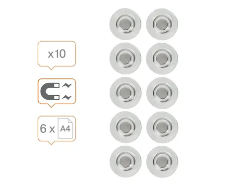 Glasbordmagneet Nobo extra sterk 32mm 10 stuks